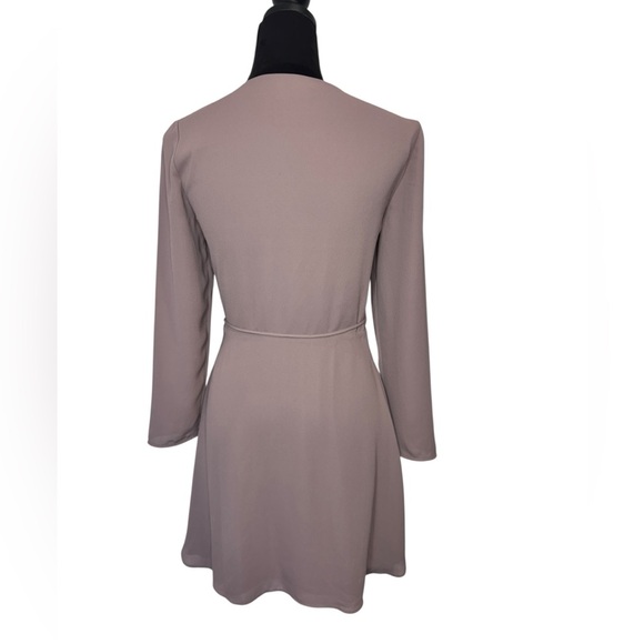 Aritzia Babaton Wrap Long Sleeve Dress Rose - Picture 2 of 10